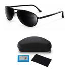 Óculos De Sol Aviador Masculino Feminino Proteção Uv400 Todo Preto Clássico Dirigir Pesca Premium Acessórios