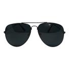 Óculos De Sol Aviador Preto Clássico Unissex Lente UV400