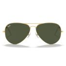 Óculos De Sol Aviador RB3026 Dourado Lente Verde