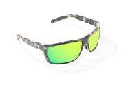 Óculos de sol Bajío Sigs Polarized Ivory Rock com lente espelhada verde