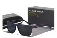 Óculos De Sol Barcur Uv400 Polarizado Original Preto Bc2139