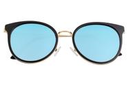Óculos de sol Bertha BRSBR040BL Cat Eye Metal Frame Polarizados