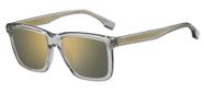 Óculos de sol BOSS BOSS 1317/S cinza/marrom para homens - 55mm Óculos de sol BOSS BOSS 1317/S cinza/marrom para homens - 55mm