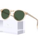 Óculos de sol CARFIA Retro Round Polarized UV400 Acetate Frame
