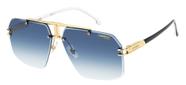 Óculos de sol Carrera 1054/S para homens, dourado/azul escuro sombreado
