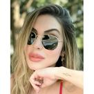Óculos De Sol Casual Praia Unissex Hexagonal Uv Dourado Dourado Dourado