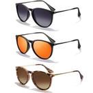 Óculos de sol CHBP Polarized UV400 Protection Retro Round Lens