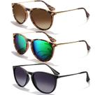 Óculos de sol CHBP Polarized UV400 Protection Retro Round