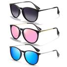 Óculos de sol CHBP Polarized UV400 Protection Retro Round