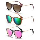Óculos de sol CHBP Polarized UV400 Protection Retro Round Óculos de sol CHBP Polarized UV400 Protection Retro Round