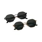 Óculos De Sol Clássicos De Metal Com Armação Geométrica Redonda, 2 Peças, Acessórios Para Fotos De