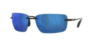 Óculos de sol Costa Del Mar Gulf Shore masculinos brilhantes preto/azul 66 mm