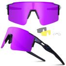 Óculos de sol de ciclismo Ukoly com 3 lentes intercambiáveis Óculos de sol de ciclismo Ukoly com 3 lentes intercambiáveis