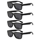 Óculos de sol de leitura bifocal Sumkyle Grey Lens, pacote com 4