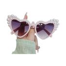 Óculos De Sol De Luxo Para Mulheres Com Pérolas Em Forma De Coração UV400, Perfeitos Para Festas E