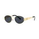 Óculos De Sol De Luxo Unissex Em Metal, Designer, Moda UV400, Estilo Oval, Óculos Elegantes Para
