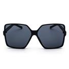 Óculos de sol Dollger Oversized Square 100% de proteção UV pretos