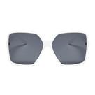Óculos de sol Dollger Oversized Square White 100% de proteção UV