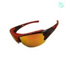 Óculos de sol espelhado vermelho UV400 polarizado