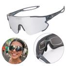 Óculos De Sol Esportivo Espelhado Pace Corrida Ciclismo MTB Vôlei de Praia Proteção UV400 Com Clip Grau