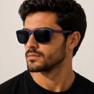 Óculos De Sol Esportivo Marca Kdeam Surf Uv400 Polarizados Azul Fosco