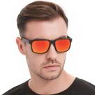 Óculos De Sol Esportivo Masculino Feminino Polarizado UV400 Vermelho Espelhado