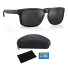 Óculos De Sol Esportivo Masculino UV400 Polarizado Quadrado Pesca Dirigir Preto N753