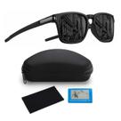 Óculos De Sol Esportivo Polarizado UV400 Dirigir Pesca Todo Preto Com Acessórios Óculos De Sol Esportivo Polarizado UV400 Dirigir Pesca Todo Preto Com Acessórios