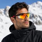 Óculos de Sol Esportivo Por Dios modelo HP 12458 - Vermelho - Laranja Espelhado