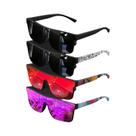 Óculos De Sol Esportivos Coloridos UV400 4PCS Unissex Com Lente De Peça Única E Hastes Estampadas Óculos De Sol Esportivos Coloridos UV400 4PCS Unissex Com Lente De Peça Única E Hastes Estampadas