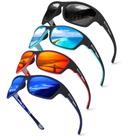 Óculos de sol esportivos KUGUAOK 4PACK polarizados UV400 para homens