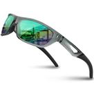 Óculos de sol esportivos RIVBOS RB831 com lente cinza/verde transparente