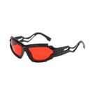 Óculos De Sol Esportivos Y2K Punk Futuristas Com Hastes Vazadas Em S - Estilo INS Personalizado Óculos De Sol Esportivos Y2K Punk Futuristas Com Hastes Vazadas Em S - Estilo INS Personalizado