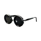 Óculos De Sol Estilo Cyberpunk Com Armação De Metal Ajustável E Lentes Rotativas Para Festas E Uso