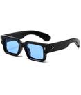 Óculos de sol EYLRIM Thick Frame Square Black UV400 para mulheres/homens