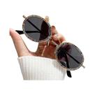 Óculos de Sol Feminino com Armação Grande e Strass - Proteção UV