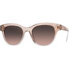 Óculos de Sol Feminino Formato Redondo Marrom Claro Efeito Transparente Lente Com Proteção UV400 Filtro Polarizado Casual Moderno Village Heaven 6147