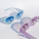 Óculos de Sol Feminino Gatinho Redondo Lilás Azul - TENTO Eyewear