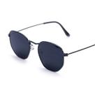 Óculos De Sol Feminino hexagonal escuro preto prata dourado proteção uv envio hoje