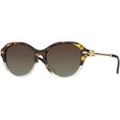 Óculos de Sol Feminino Marrom Com Metal Dourado Formato Oval Redondo Proteção UV400 Filtro Polarizado Visão Confortável Mesclado Transparente 20007