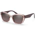 Óculos de Sol Feminino Marrom Redondo Moderno Elegante Lente Polarizada Com Proteção UV400 Visão Confortável Village Heaven 6313 C2
