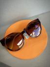Óculos de Sol feminino Max&Co. modelo 0035 animal print e amarelo