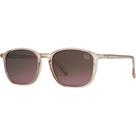 Óculos de Sol Feminino Original Redondo Degradê Polarizado Champanhe Marrom Claro VH 6129