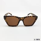 Óculos De Sol Feminino Quadrado Marrom Onçinha JHV 166