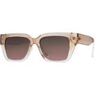 Óculos De Sol Feminino Quadrado Marrom Polarizado Vh 6160