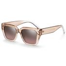 Óculos De Sol Feminino Quadrado Marrom Polarizado Vh 6160