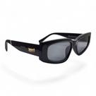 Óculos de Sol Feminino Quadrado Retrô Preto Brilho TRI3636C1 Óculos de Sol Feminino Quadrado Retrô Preto Brilho TRI3636C1