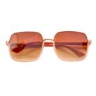 Oculos de sol feminino quadrado rosê proteção uv400 vizzu