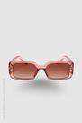 Óculos de Sol Feminino Retangular Rose Translúcido Duchess