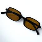 Óculos de Sol Feminino Retrô Quadrado Preto Marrom Onça